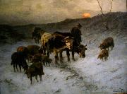 Winter evening after the cattle market Christian Mali